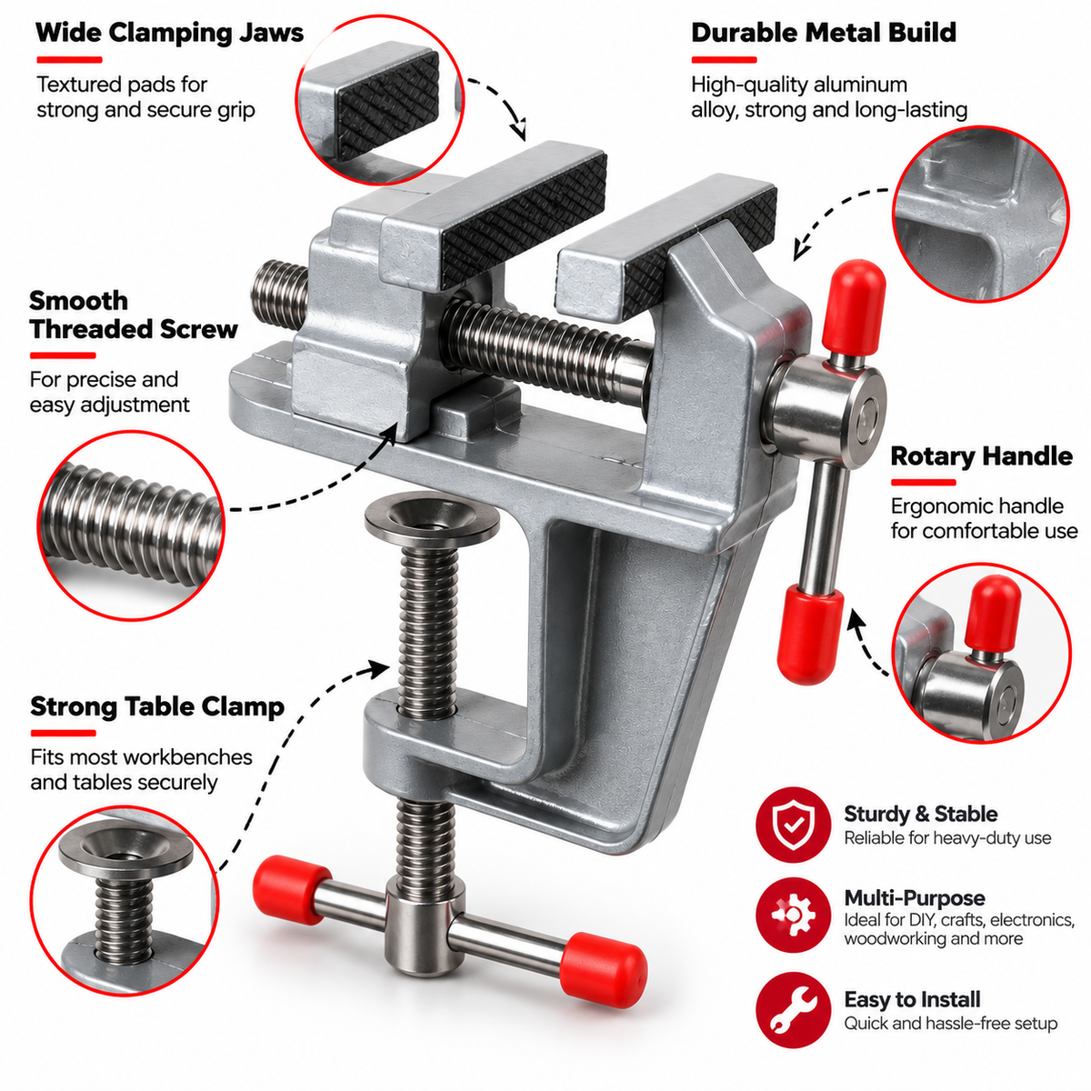 Mini Bench Vise Clamp Tool