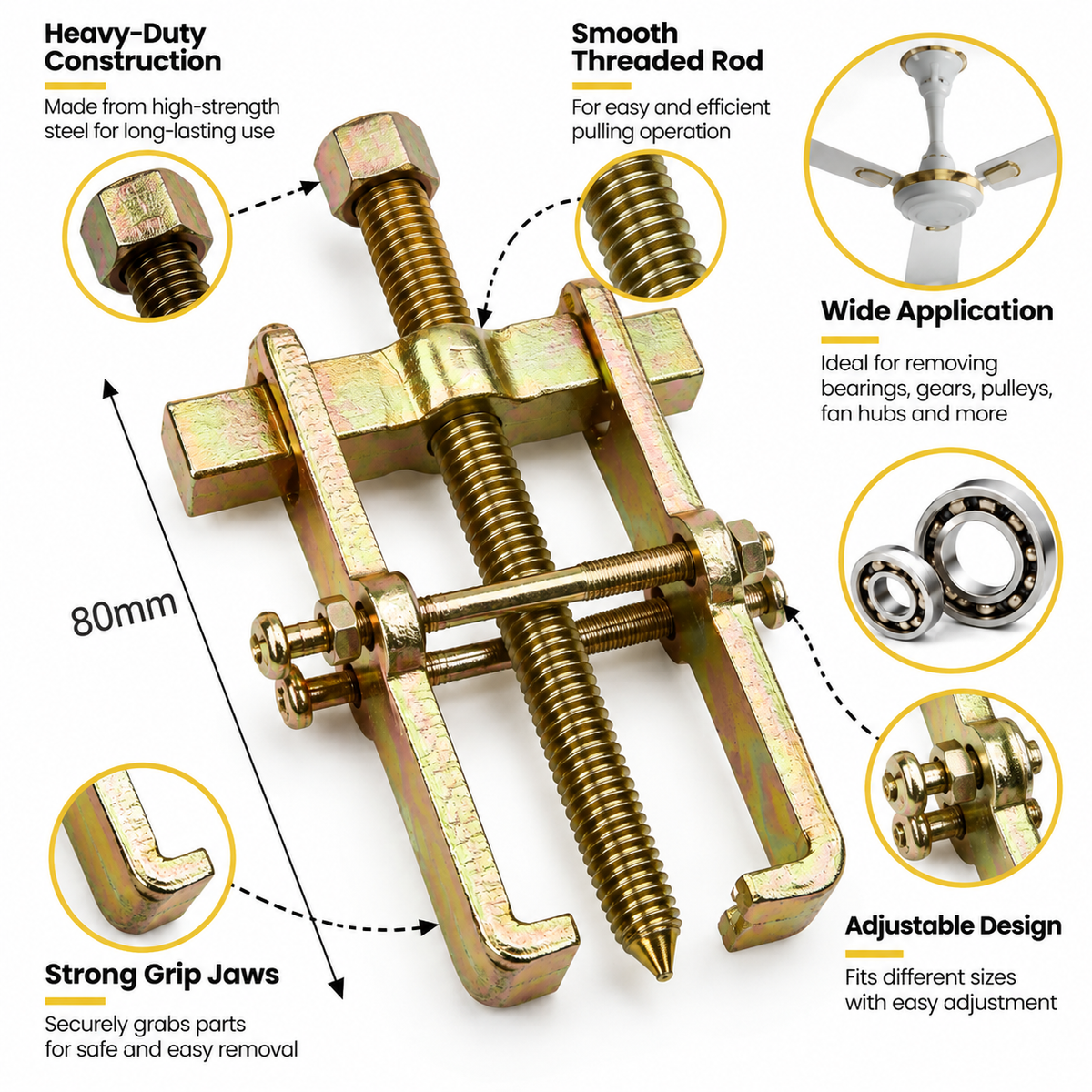 3 Inch Universal Bearing Gear Puller Tool