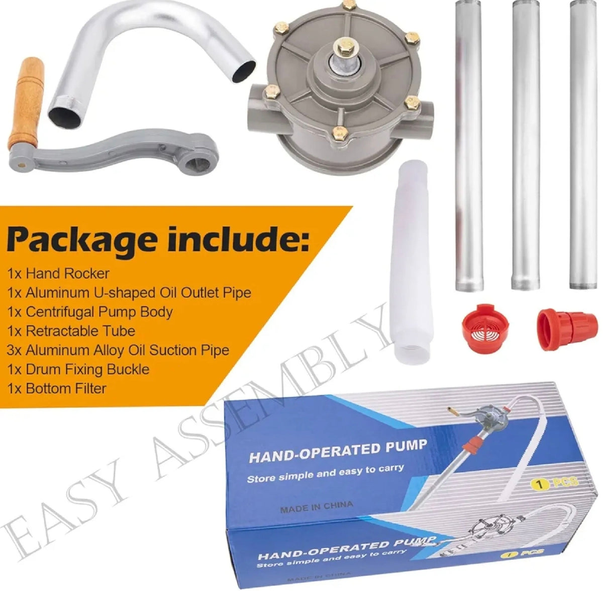 Barrel Pump for 55, 30, 15, 5 Gallon Aluminum Drum Rotary Hand Pump
