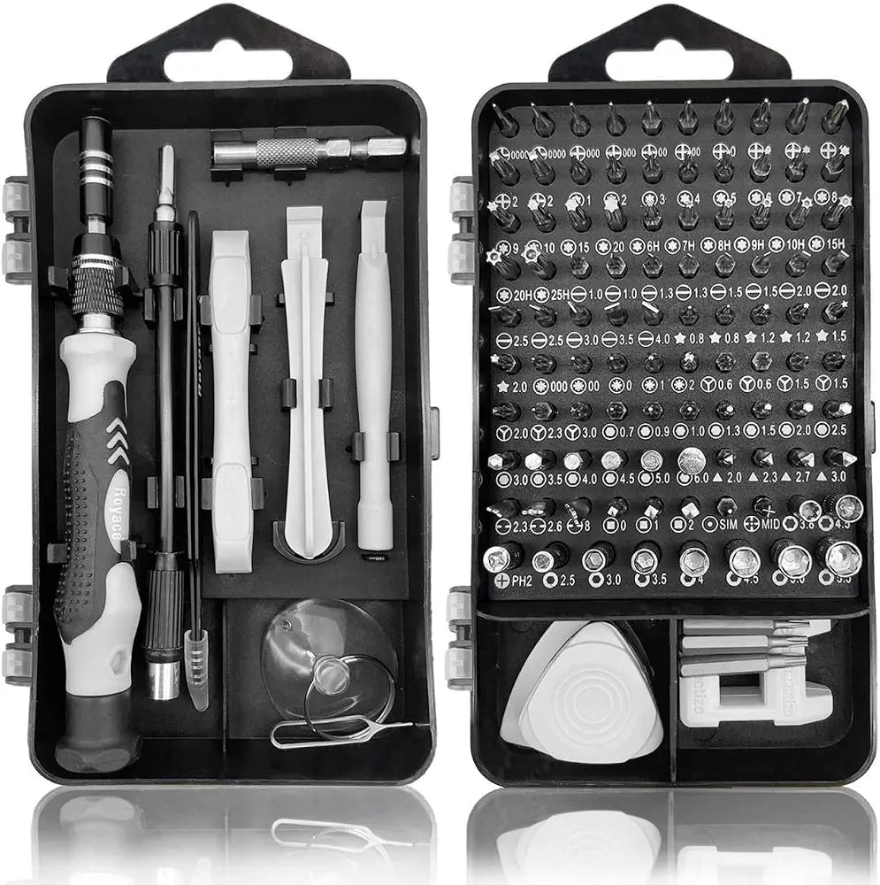 115-in-1 Precision Magnetic Screwdriver Set with Storage Case | Professional Multi-Bit Repair Tool Kit for Laptop, Mobile, PC, Watch, Eyeglasses, Gaming Console & Electronics